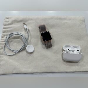 Apple Watch Series 6 40mm Rose Gold + AirPods Pro 1st Gen Bundle